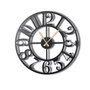 Wallity Reloj de Pared Decorativo de Metal Circle Negro 50x50cm Diseño Elegante Moderno